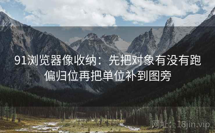 91浏览器像收纳:先把对象有没有跑偏归位再把单位补到图旁